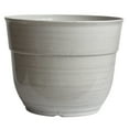 thumbnail image 1 of Garden Elements Indoor/Outdoor Glazed Brushed Happy Plastic Planter, Large, Cream, 15", 1 of 2