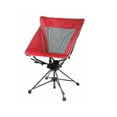 thumbnail image 1 of Garden Elements Swivel Camping Chair – Portable Outdoor Chair with 360° Swivel, Tall Back, Breathable Mesh, Steel Frame, Foldable with Carrying Case – Red, 1 of 5