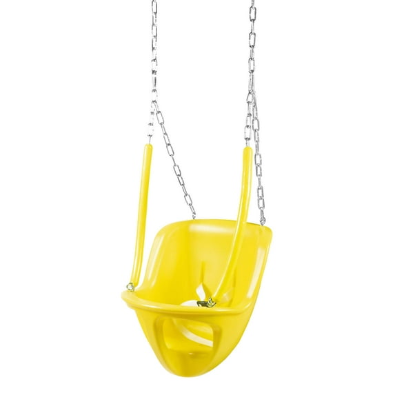 Garden Elements True Form Plastic Outdoor Toddler Swing Attachment for Playgrounds and Swingsets, Yellow