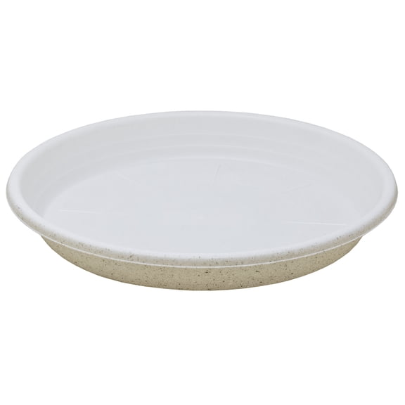 Garden Elements WaterGuard Saucer, White Wash, 10in