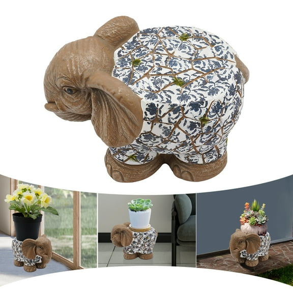Garden Elephant Decorative Stool for Indoor Outdoor Blue and White Porcelain Cute Garden Stool 110.23 Lbs Placed In Homes, Parks, Schools, Patios, or Decks