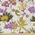 thumbnail image 1 of Ambesonne Garden Fabric by the Yard Upholstery, Various Plants and a Bird, 5 Yards, Dark Magenta and Multicolor, 1 of 5