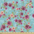 thumbnail image 1 of Ambesonne Garden Fabric by the Yard Upholstery, Rose Bouquet Pattern, 5 Yards, Multicolor, 1 of 4