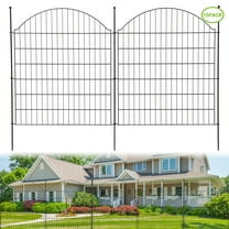 Garden Fence,10 Panels No Dig Decorative Fence for Outdoor ,Yard, Patio,40 in(H)  X 24 ft(L) Animal Barrier Rustproof Metal Wire Panel,Temporary Dog Fence- Horizontal