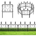thumbnail image 1 of Oumilen Garden Fence 7 Pack, 23.5in(H) x 15ft(L) No Dig Decorative Garden Fence, Rustproof Metal Wire Garden Fence, 1 of 6