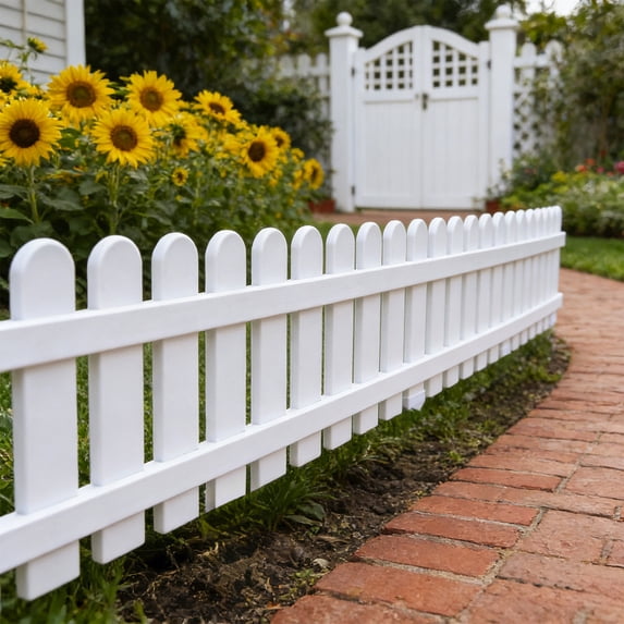 Garden Fence Border – Yard Fence Edging for Flowerbeds Lawn Pathway Decorative Garden Border Panel Outdoor Landscape Fence