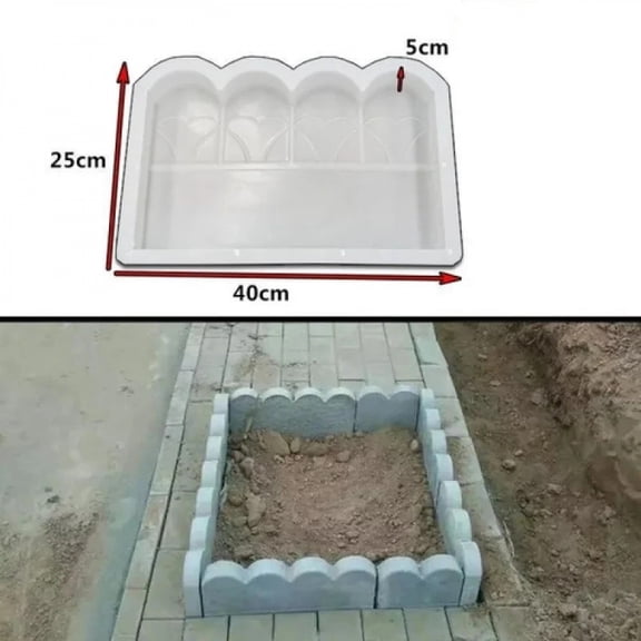 Garden Fence Concrete Molds Reusable DIY Flower Garden Brick Wall Decorative Mold for Fish Pond Backyard Patio Garden Decoration