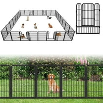 Garden Fence with Gate Fencing No Dig Fence Panels 30ft(L)×32in(H) for Yard Animal Barrier Decorative Garden Fencing for Backyard Patio Garden Fences and Borders for Dogs