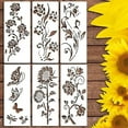 Garden Fence Large Flower Stencils DIY Decoration 2024 New Giant Reusable Floral Stencil For