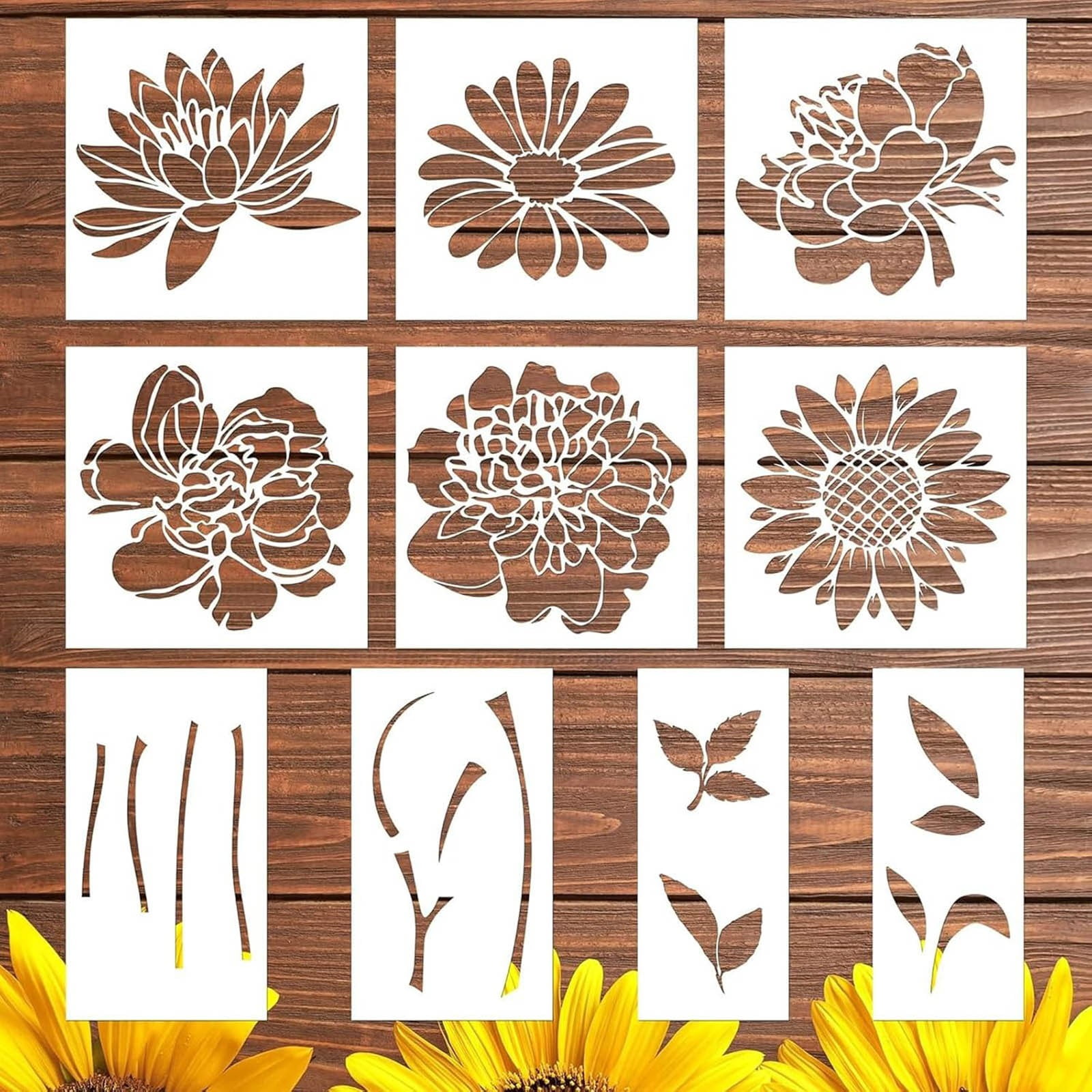 2024 New Giant Stencils for Painting on Wood Reusable Stencil Crafts Drawing Templates Holiday