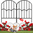 thumbnail image 1 of Garden Fence Metal Rustproof Decorative Fence, 24 Pack Black 13''L x 23"H , Arched, 1 of 8