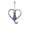 Garden Fence Novel Wall Mounted Cartoon Decor Metal Ornament Cat