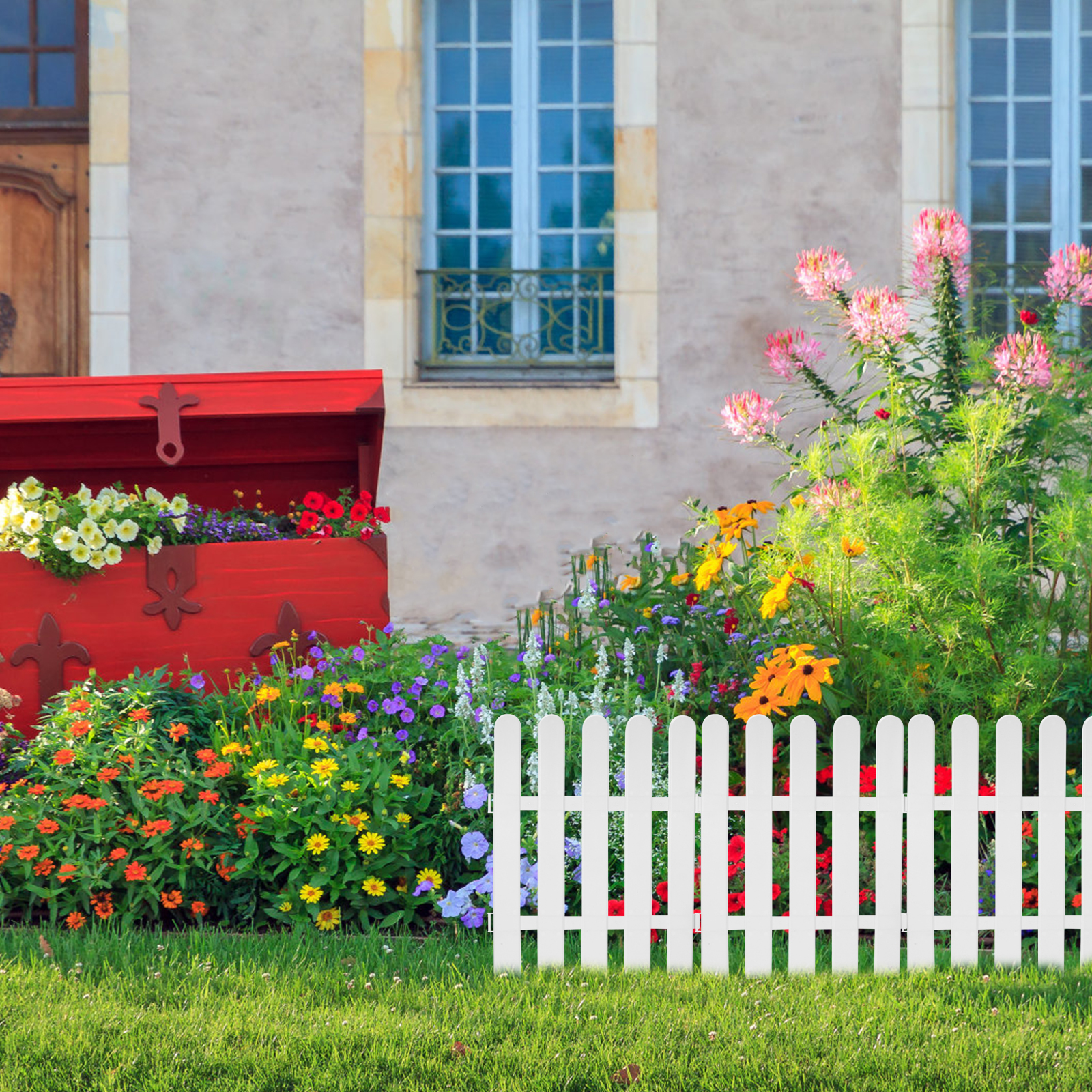 Garden Fence Picket Fence Ornaments Courtyard Flower Garden Vegetable ...