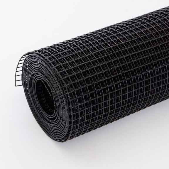 Garden Fence Wire 36 inch×100 ft Black Vinyl Coated Hardware Cloth, 19 Gauge 1/2 inch Black PVC Hardware Cloth, Black Welded Wire Fence Supports Poultry-Netting Cage-Home Improvement and Chicken Coop