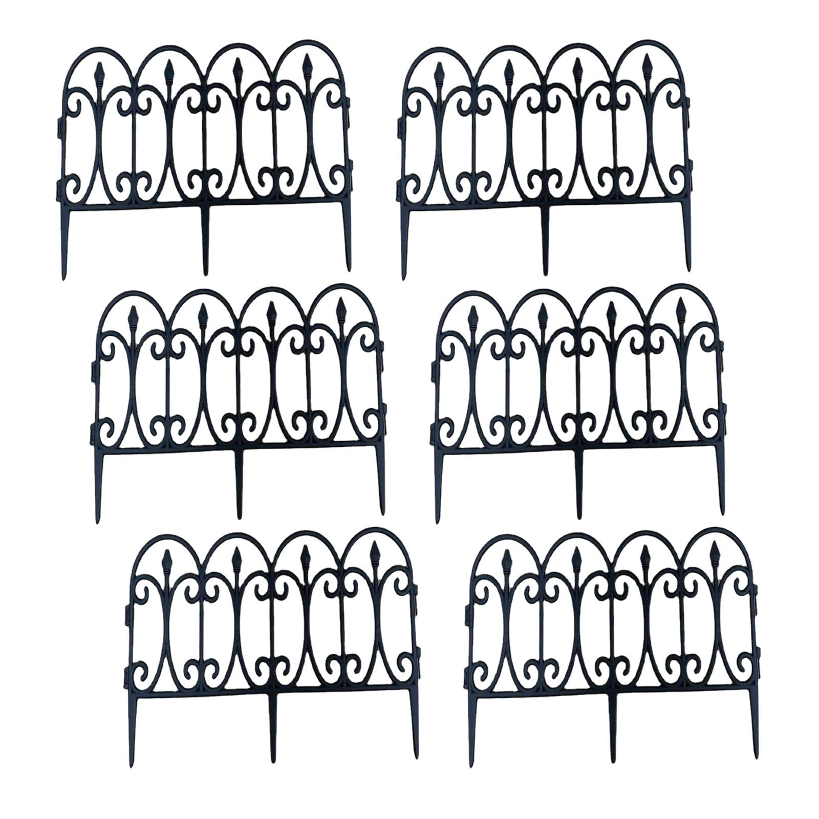 Garden Fencing Landscape Border Decorative Edging Garden Edging Border Animal Barrier Fence for Vegetable, Yard, Landscape, Outdoor, Driveway 6pcs