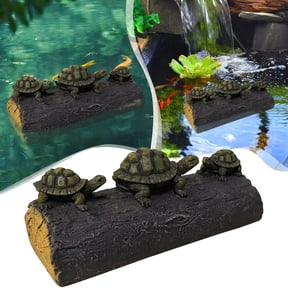 Garden Figurines Outdoor Pond Decor with Beach Essentials Resin Floating Statue Turtle Sculpture Swimming Pool Fish Tank Landscape Ornament SetGreen