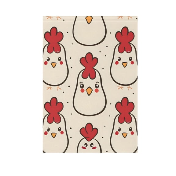 Garden Flag 12"x18" Cute Line Chicken Double-Sided Yard Flags for Outside Outdoor All Seasonal Decoration