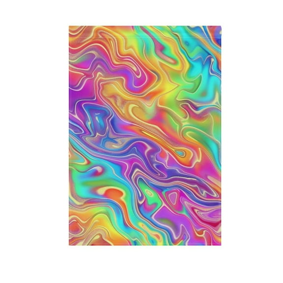 Garden Flag 12"x18" Rainbow Tie-dye Double-Sided Yard Flags for Outside Outdoor All Seasonal Decoration