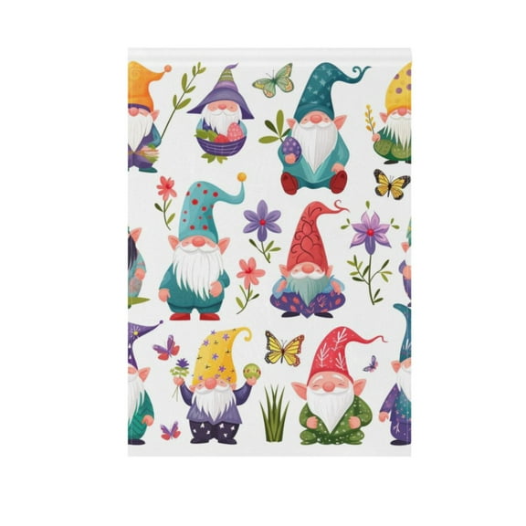 Garden Flag 12"x18" Various Gnome Double-Sided Yard Flags for Outside Outdoor All Seasonal Decoration