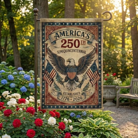 Garden Flag America 250th Semiquincentennial Eagle 1776 V137, 12x18 POLE NOT INCLUDED