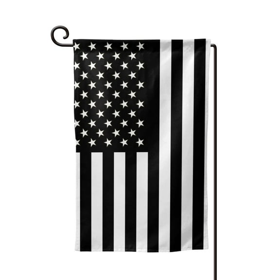 Garden Flag Black America Flag Double Sided Small Yard Holiday Garden Flag for Outside Decor 12.5x18 Inch Square