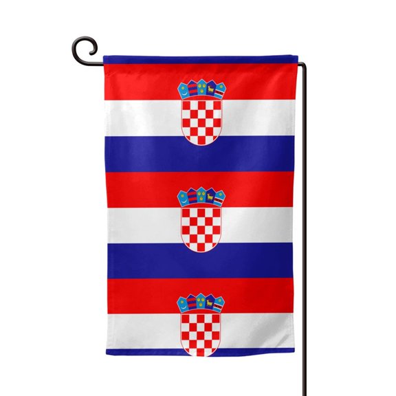 Garden Flag Croatian Flag Double Sided Small Yard Holiday Garden Flag for Outside Decor 12.5x18 Inch Square