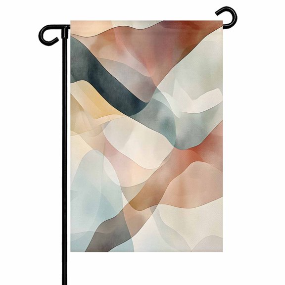 Garden Flag Double-Side Printed House Flag Abstract Water Ripple Yard Flag Gradient Art Welcome Banner Decor Outdoor Holiday Decorations 12*18in