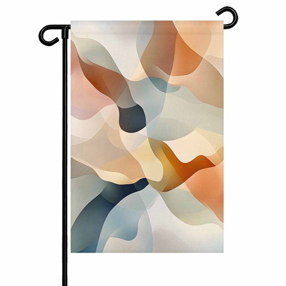Garden Flag Double-Side Printed House Flag Abstract Water Ripple Yard Flag Gradient Welcome Banner Decor Outdoor Holiday Decorations 12*18in