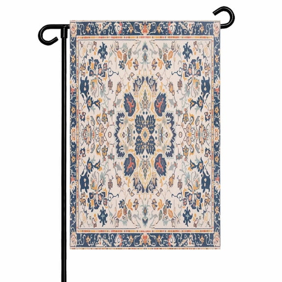 Garden Flag Double-Side Printed House Flag Boho Tribal Floral Yard Flag Vintage Middle Eastern Ethnic Style Welcome Banner Decor Outdoor Holiday Decorations 28*40in