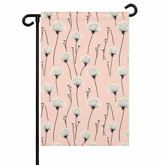 Garden Flag Double-Side Printed House Flag Dandelion Floral Yard Flag Botanical Welcome Banner Decor Outdoor Holiday Decorations 28*40in