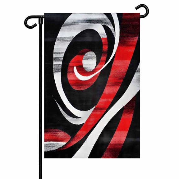 Garden Flag Double-Side Printed House Flag Dark Art Yard Flag Red Black Welcome Banner Decor Outdoor Holiday Decorations 28*40in