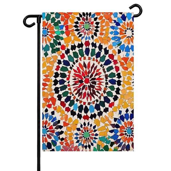 Garden Flag Double-Side Printed House Flag Vintage Pop Art Yard Flag Watercolor Welcome Banner Decor Outdoor Holiday Decorations 12*18in