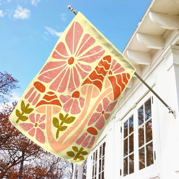 Garden Flag Flower Market Botanical Boho Spring Aesthetic V147, 12x18 POLE NOT INCLUDED