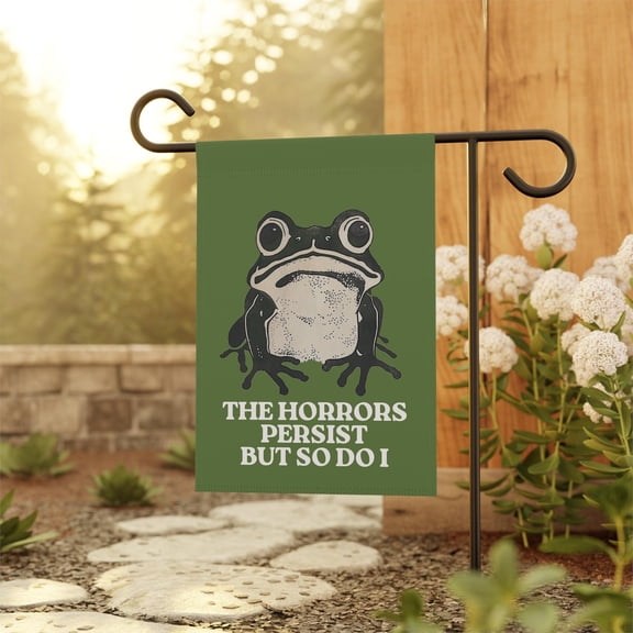 Garden Flag Frog Spring Summer Home Decor V74, 12x18 POLE NOT INCLUDED