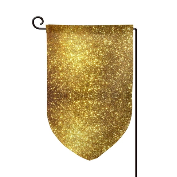 Garden Flag Gold Pattern Double Sided Small Yard Holiday Garden Flag for Outside Decor 12.5x18 Inch Fillet