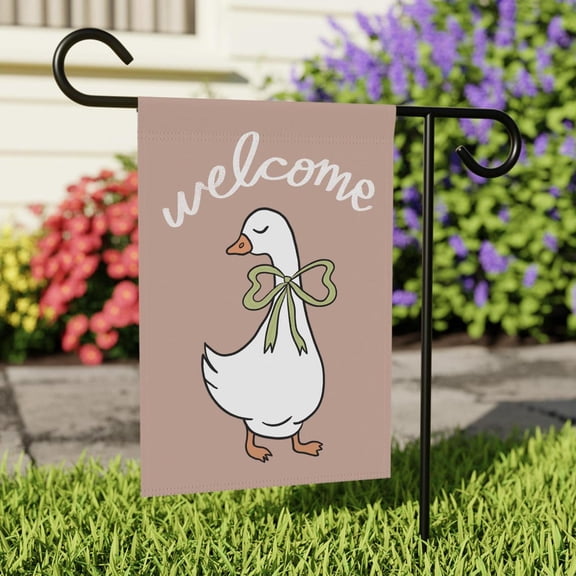 Garden Flag Goose Welcome Spring Decor V249, 12x18 POLE NOT INCLUDED