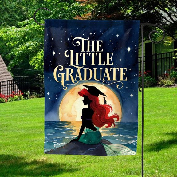 Garden Flag Graduation Ariel Princess Class of Mermaid V496, 12x18 POLE NOT INCLUDED