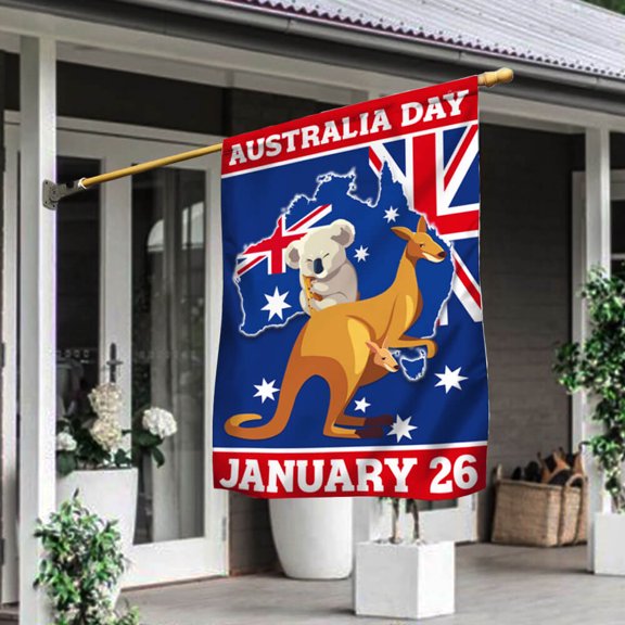 Garden Flag Happy Australia Day January 26, Southern Cross Pride, 12x18 POLE NOT INCLUDED