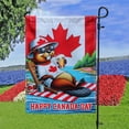 thumbnail image 1 of Garden Flag Happy Canada Day Funny Beaver, National Humor, 12x18 POLE NOT INCLUDED, 1 of 5