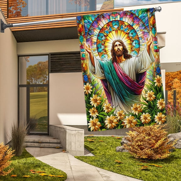 Garden Flag He Is Risen Jesus Resurrection Easter, Religious, 12x18 POLE NOT INCLUDED