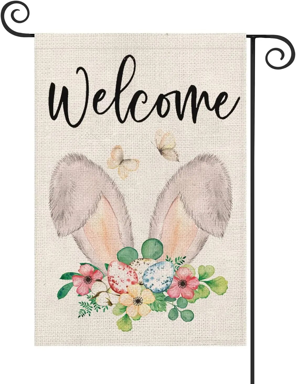 Garden Flag Hello Spring Flower Double Sided Print Welcome Flags ...