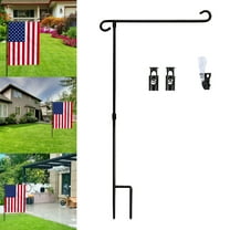 Garden Flag Holder Stand, Garden Flags for Outside with Flag Stopper and Clip Weather-Proof Flagpole Christmas Garden Flag, Outdoor Decor Decoration 2/1PCS