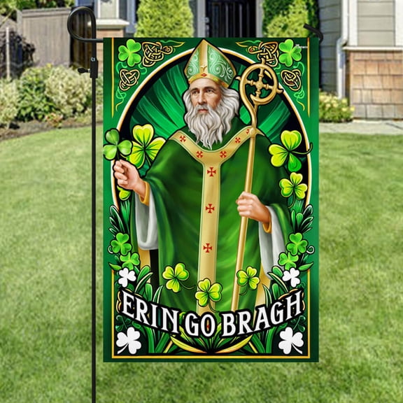 Garden Flag Ireland Patron Saint Erin Go Bragh St. Patrick's day, Heritage, 12x18 POLE NOT INCLUDED