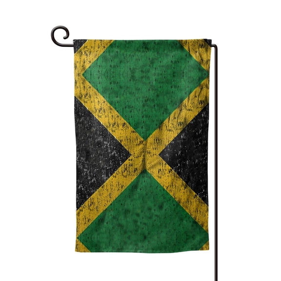 Garden Flag Jamaica Flag Proud Jamaicans Double Sided Small Yard Holiday Garden Flag for Outside Decor 12.5x18 Inch Square