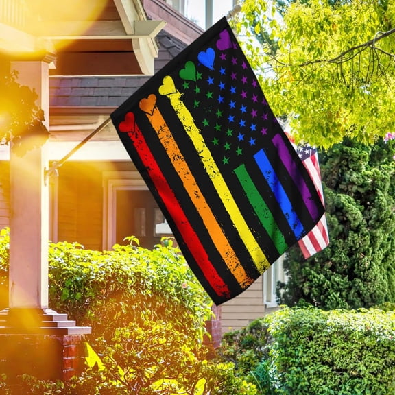 Garden Flag LGBT Rainbow, Pride Equality, 12x18 POLE NOT INCLUDED