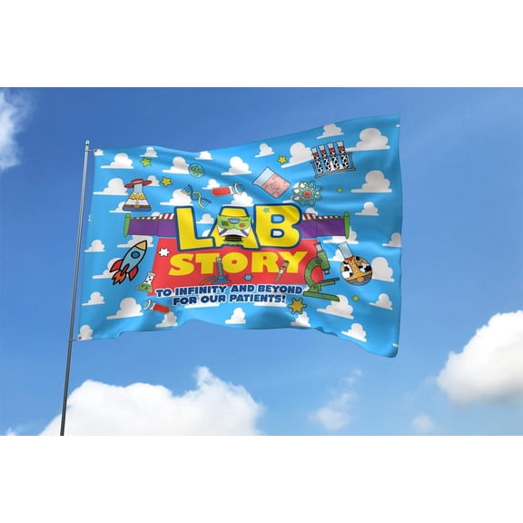 Garden Flag Lab Week Clinic Medical Lab Tech Scientist MLS MLT V416, 12x18 POLE NOT INCLUDED