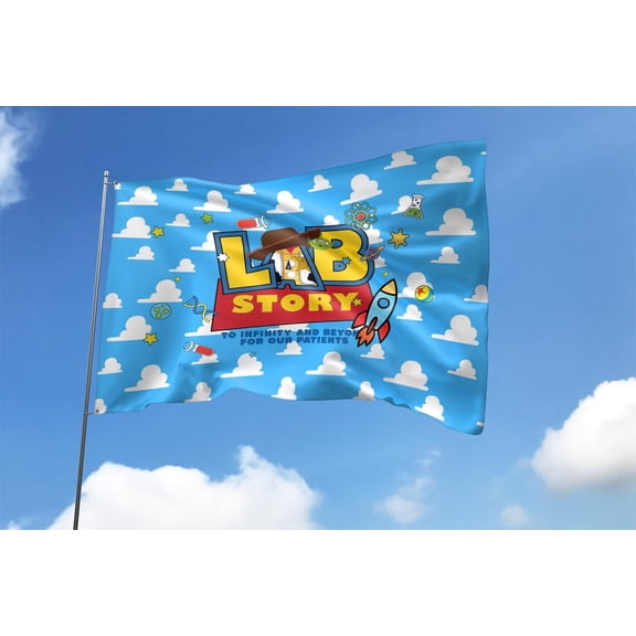 Garden Flag Lab Week Medical Tech Clinic Story Scientist Group Porch Accessory V5, 12x18 POLE NOT INCLUDED