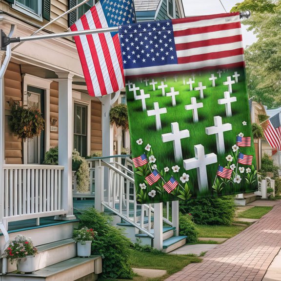 Garden Flag Memorial Day Honor Our Fallen Heroes, Remembrance, 12x18 POLE NOT INCLUDED
