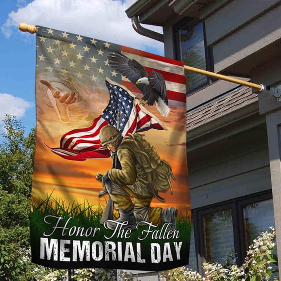 Garden Flag Memorial Day US Veteran Honor The Fallen, Remembrance, 12x18 POLE NOT INCLUDED