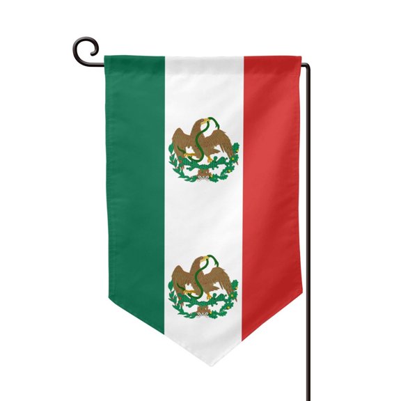 Garden Flag Mexican Flag Double Sided Small Yard Holiday Garden Flag for Outside Decor 12.5x18 Inch Sharp Corner
